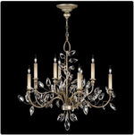 10-Light Chandelier in Warm Silver Leaf Finish