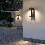 Rectangular IP65 Waterproof 12W LED Black Modern Outdoor Wall Lamp Sconces