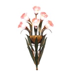 Bouquet Flowers Leaves White Light Pastoral American Style Wall Lamp