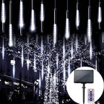 Waterproof Colorful Modern Solar LED Meteor Shower Rain Lights Tree Decor