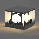 Mountain Scenery Design Waterproof LED Modern Solar Fence Post Lights