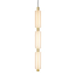1/2/3 Heads Acrylic Cylinder Pendant Lights: Modern Hanging Lamp in Gold/Black