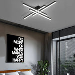 4-Light Modern Linear Parallax Ceiling Lamp LED Flush Mount Ceiling Light
