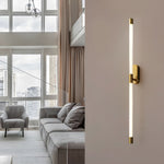Acrylic Tube Tall Linear Wall Semi-Flush Mount Sconce
