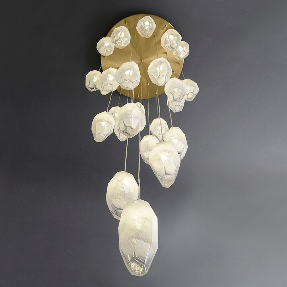 Frost Glass Pendant Foyer Chandelier
