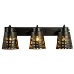 Retro Iron Hollow Adjustable Black Industrial Style Plug in Wall Sconce Lighting