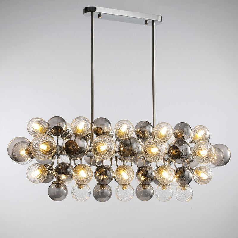 Multiple Glass Sphere Dining Room Chandelier