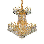 Victoria Gold Four-Light Chandelier with Clear Royal Cut Crystals