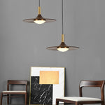 Creative Flying Saucer Shape Wood LED Nordic Chandelier Pendant Lights