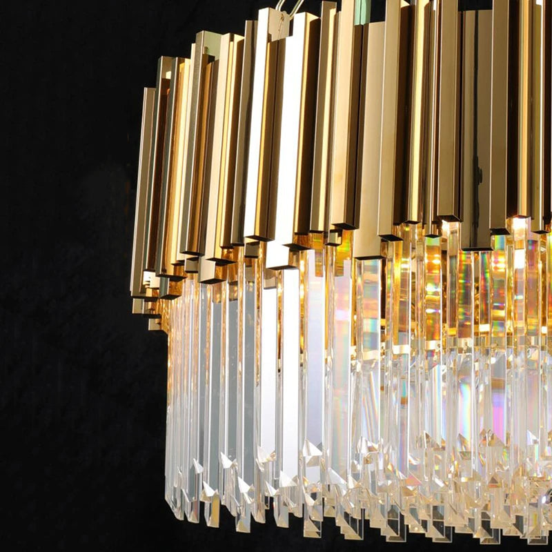 Gio Gold Plated Crystal Chandelier