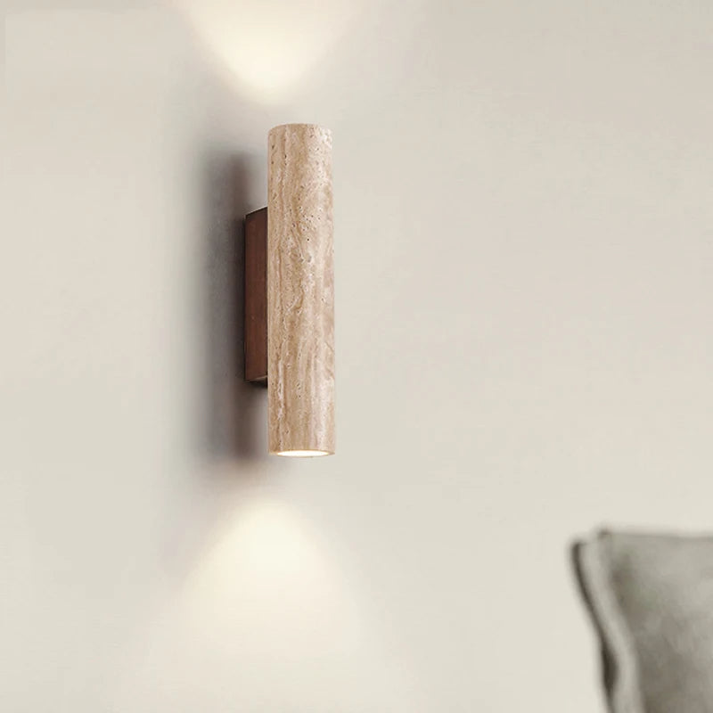 Natural Travertine Wall Lamp
