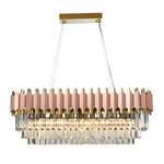 Gio 39" Rose Gold Dining Room Chandelier