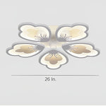 Flower Shaped Dimmable LED White Nordic Chandelier Light Flush Mount Lighting