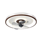 19.7-in Walnut 6-Speed Flush Mount Ceiling Fans With LED Light and Remote