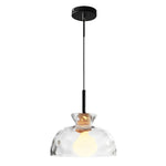 Round Creative Glass Wood Japanese Style Pendant Lights Small Chandelier