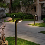 Minimalist Waterproof LED Black Modern Solar Powered Lawn Lights Garden Lamp
