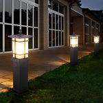 Waterproof LED Intelligent Black Modern Solar Lawn Lamp Outdoor Lights