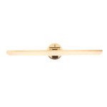 Adjustable LED Bathroom Vanity Mirror Light with Rotatable Flat Bar in Gold/Black Finish