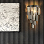 Creative Crystal Metal Three Step Dimming LED Post-Modern Wall Lamp