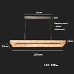 Moonshade Natural Marble Rectangular Chandelier