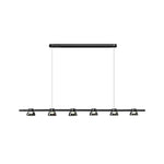 Ring LED Pendant with Smoke Gray Glass Shades