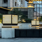 Square IP65 Waterproof LED Solar Modern Outdoor Deck Post Lights Pillar Light