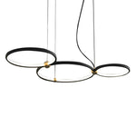 Circular Combination Creative Art Metal Black Post-Modern Chandelier