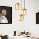 Creative Screw Thread Glass Spiral LED Post-Modern Pendant Lights Chandelier