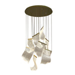 Irregular Curl Acrylic Paper Stepless Dimming LED Nordic Chandelier