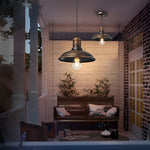 Round Iron Waterproof LED Retro Industrial Style Outdoor Chandelier