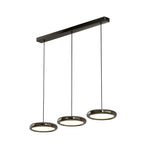 Modern 1/3-Light Black/chrome Round Metallic LED Pendant Light
