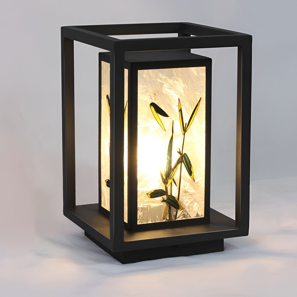 Landscape Pattern LED Waterproof Modern Solar Path Lights Deck Post Lights