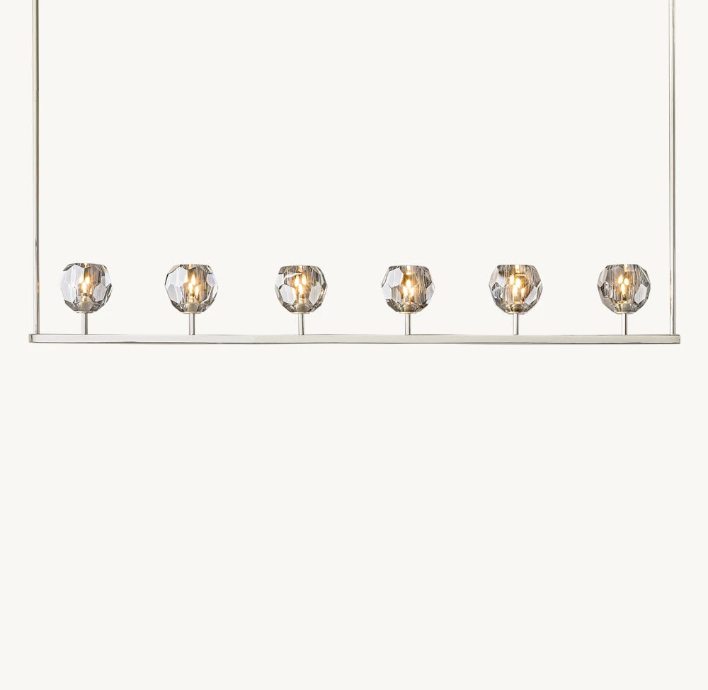 Boule De Cristal Smoke Glass Linear Chandelier 60"