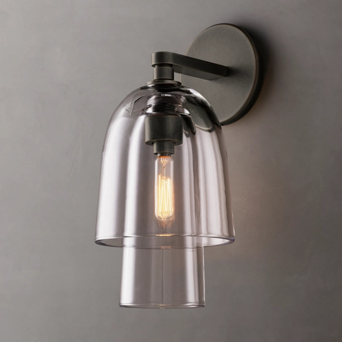 Blom Clear Glass Flute Sconce