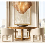 Sirene Smoke Glass Round Chandelier 52"