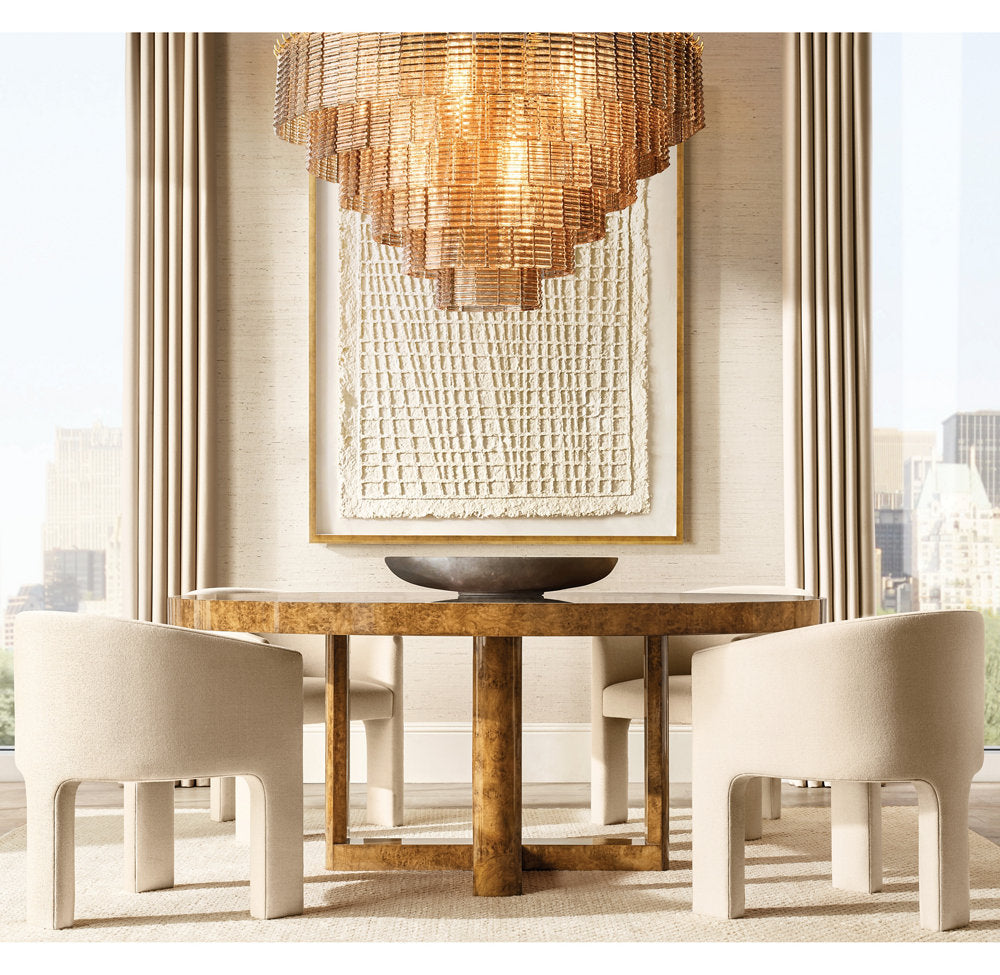 Sirene Smoke Glass Round Chandelier 41"