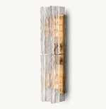 Lattice Clear Glass Sconce 30"