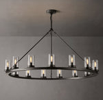 Ondra Round Clear Glass Chandelier 48"