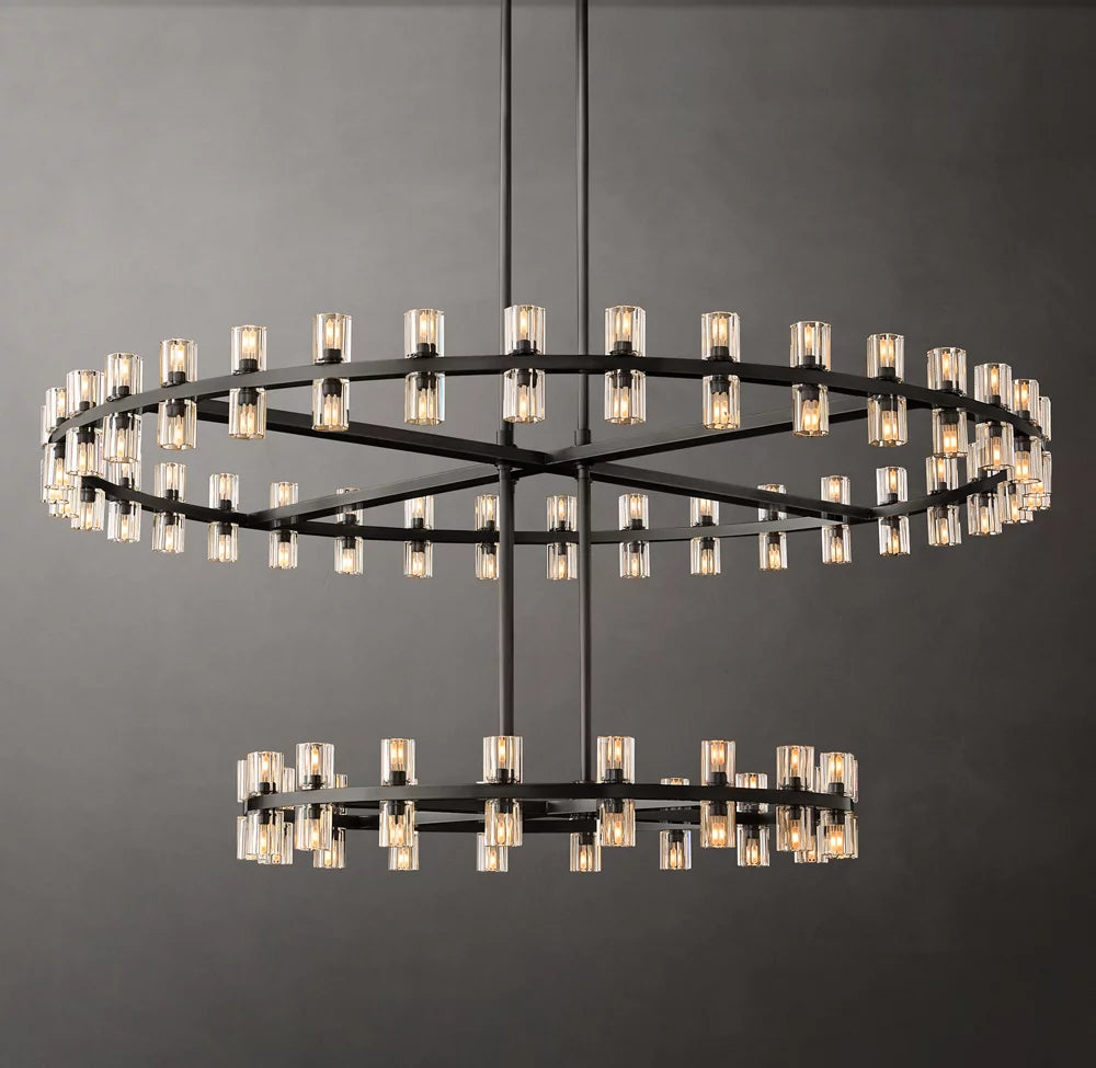 Arcachon LED Round Two-Tier Chandelier 60"