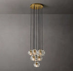 Boule De Cristal Clear Glass Round Cluster Chandelier 14"