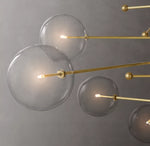 Glass Globe Mobile Eight-Arm Chandelier 79"