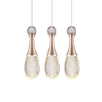 Mini Crystal Electroplated Metal LED Modern Pendant Light Hanging Lamp