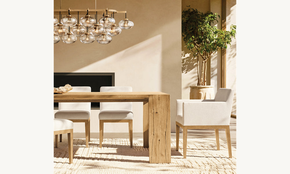 Cabrette Clear Glass Linear Chandelier 72"