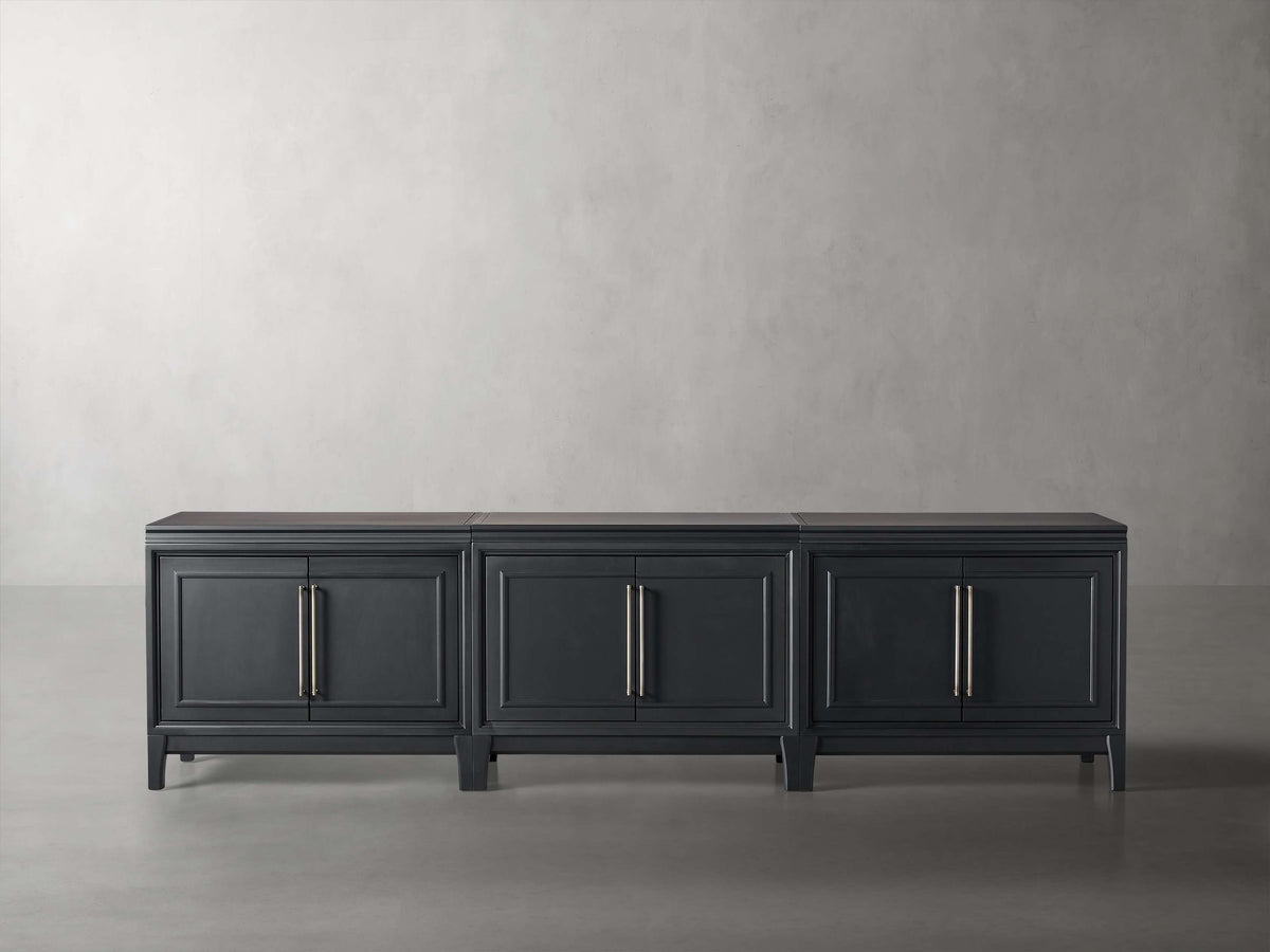 Rowan Media Console with Wood Doors