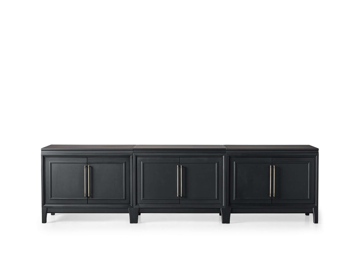 Rowan Media Console with Wood Doors