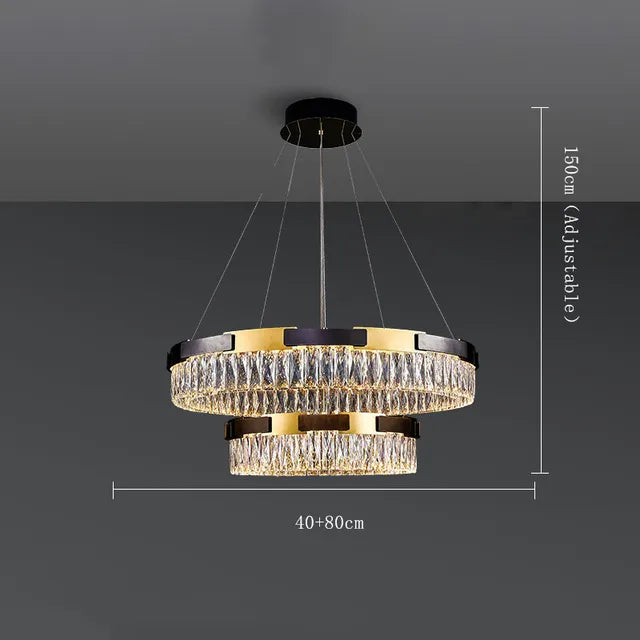 Siena Contemporary Crystal Light Fixture