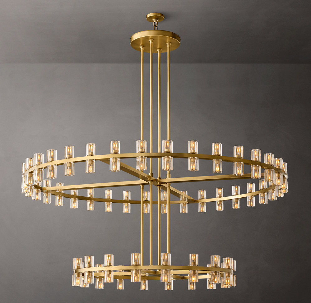 Arcachon LED Round Two-Tier Chandelier 60"