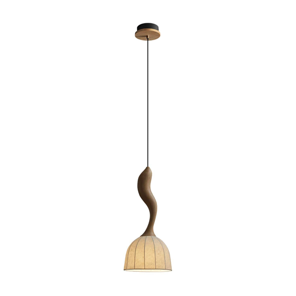 Elowen Twisted Wood Pendant Light
