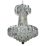 Chrome Six-Light 18-Inch Chandelier with Royal Cut Clear Crystal