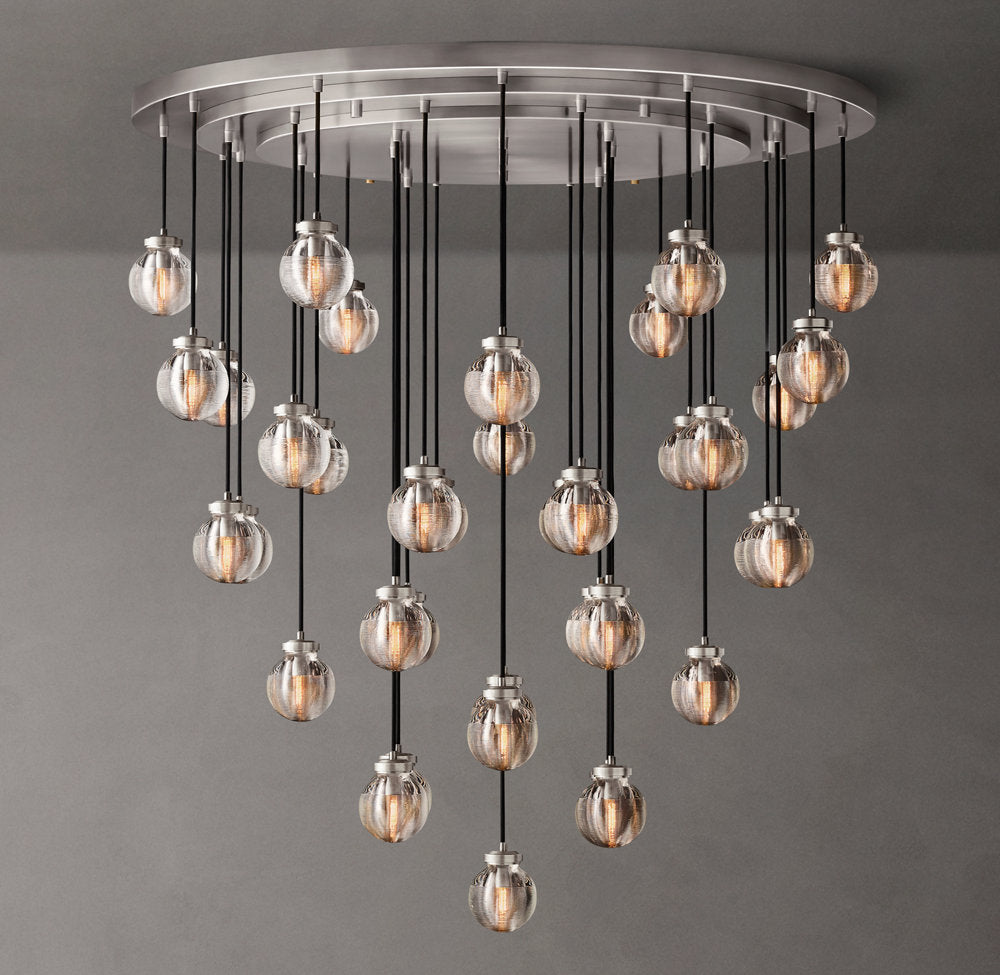 Pearl Round Chandelier 48"